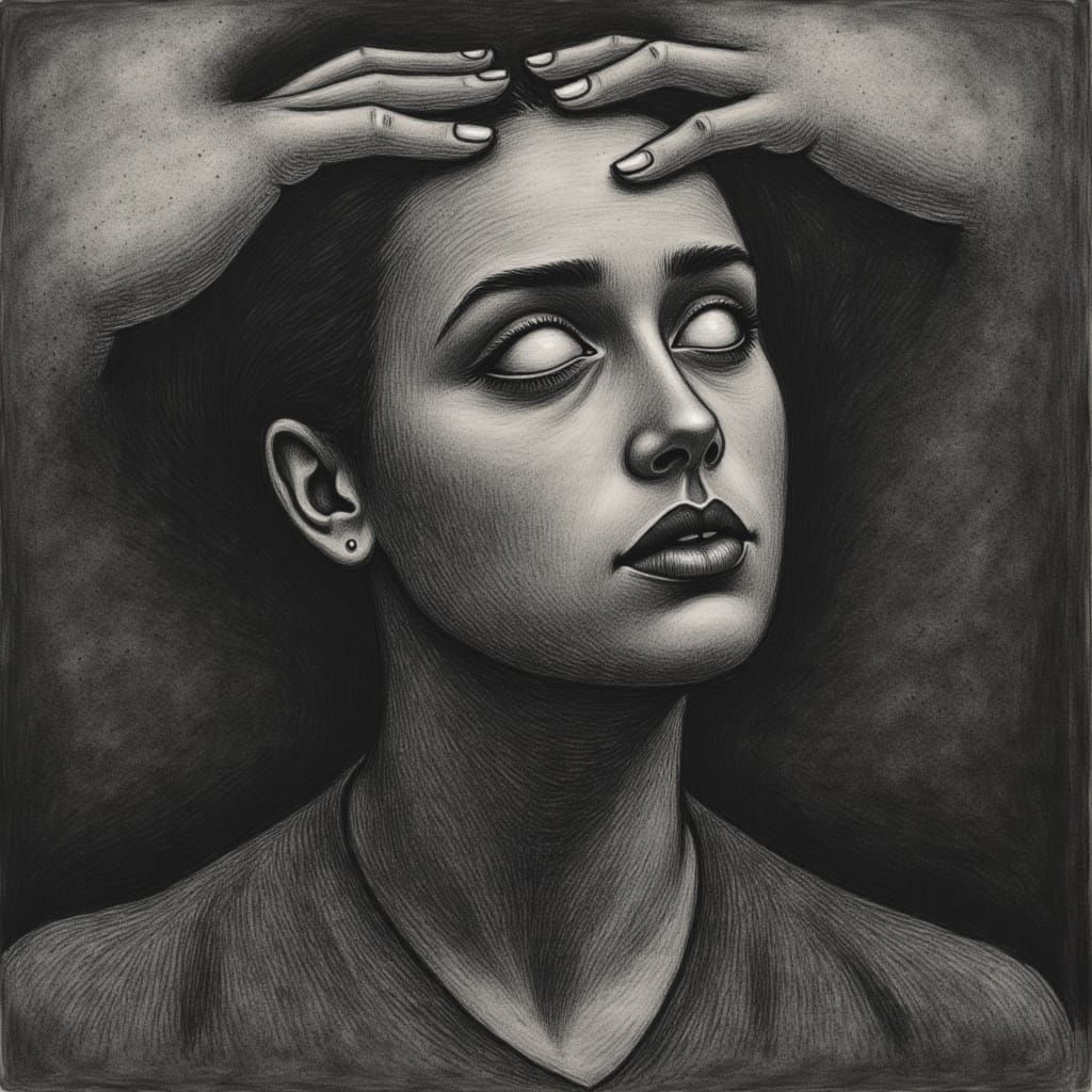 Psychosis in Charcoal Sketch Style