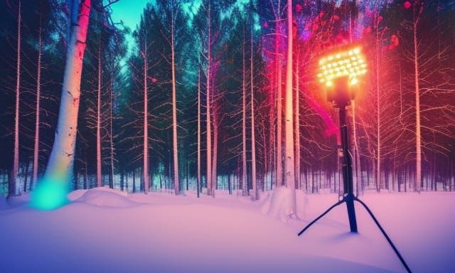 Nordic Forest Lights: Professional Photography with Bokeh