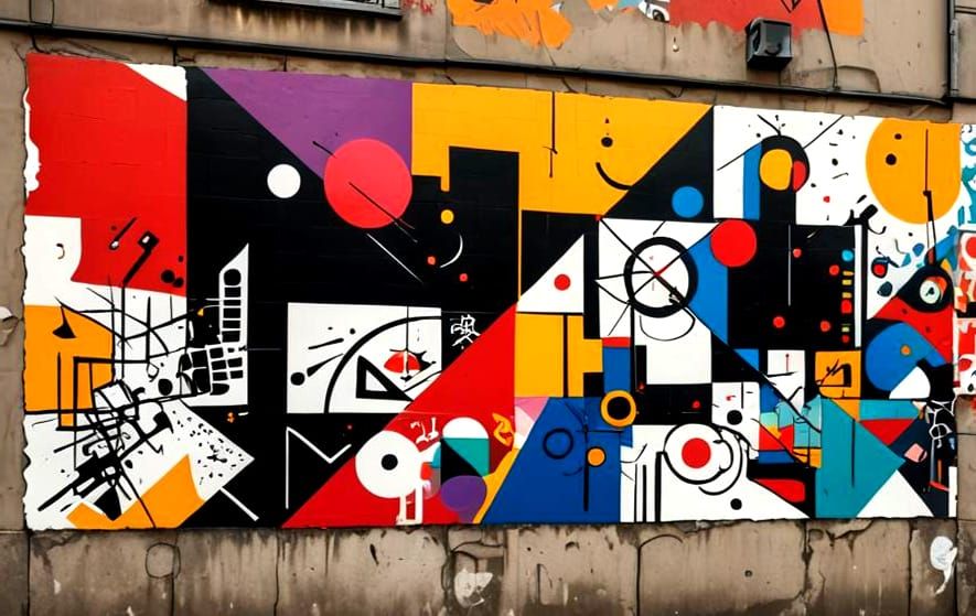 Banksy Meets Kandinsky: Modern Art Fusion