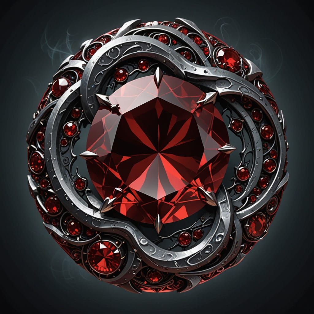 Evil Gemstone Swirling with Vampiric Energy