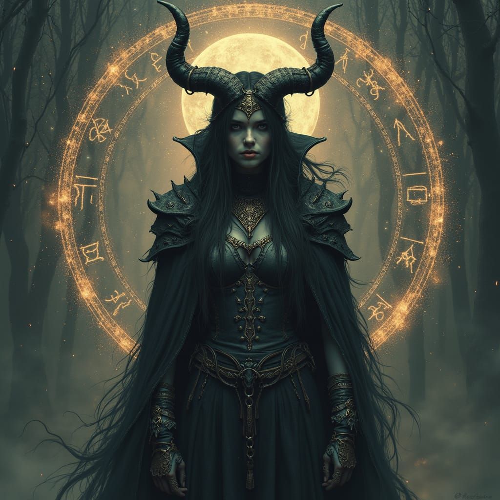 Mystical Hel Goddess of the Underworld in Dark Norse Viking ...