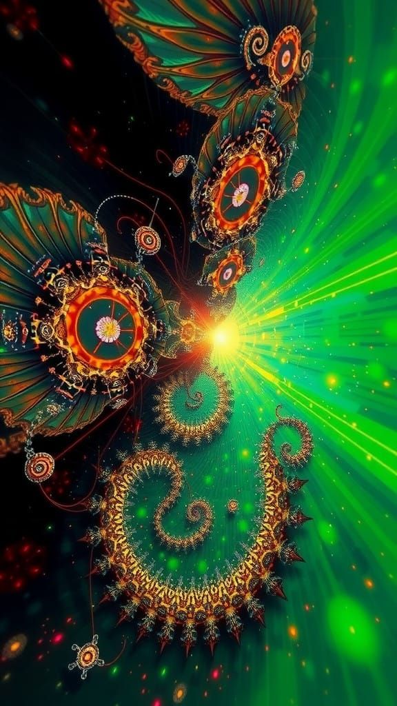 Fractal Quantum Mechanics Visualization in Cosmic Energy