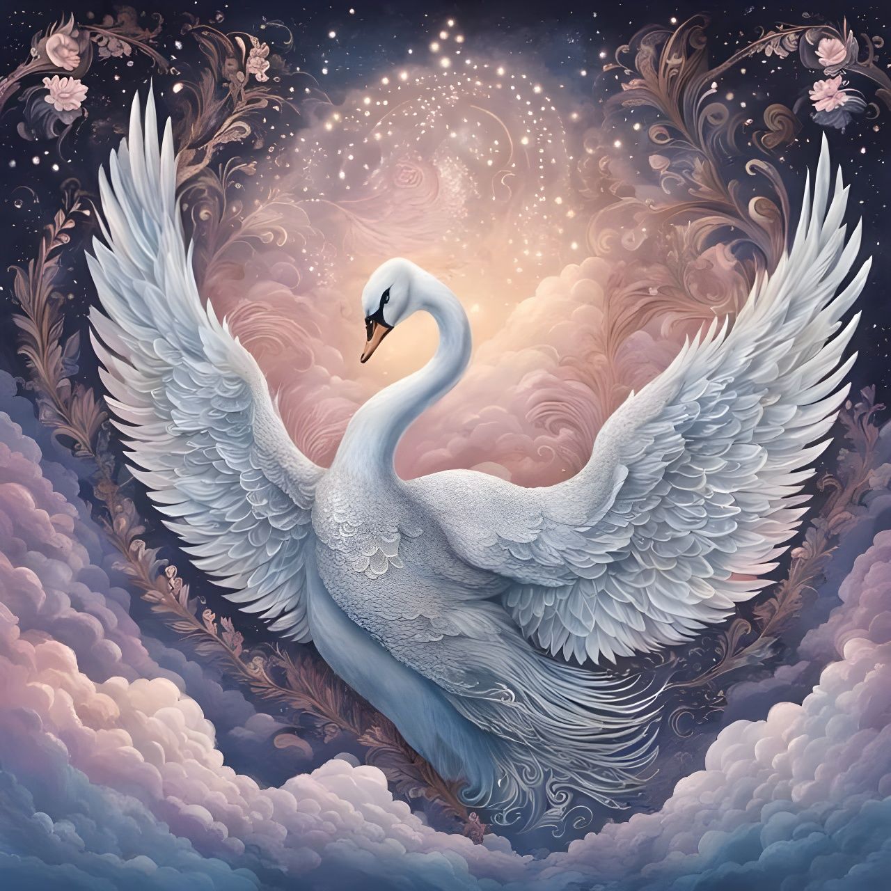 Fairy tale swan