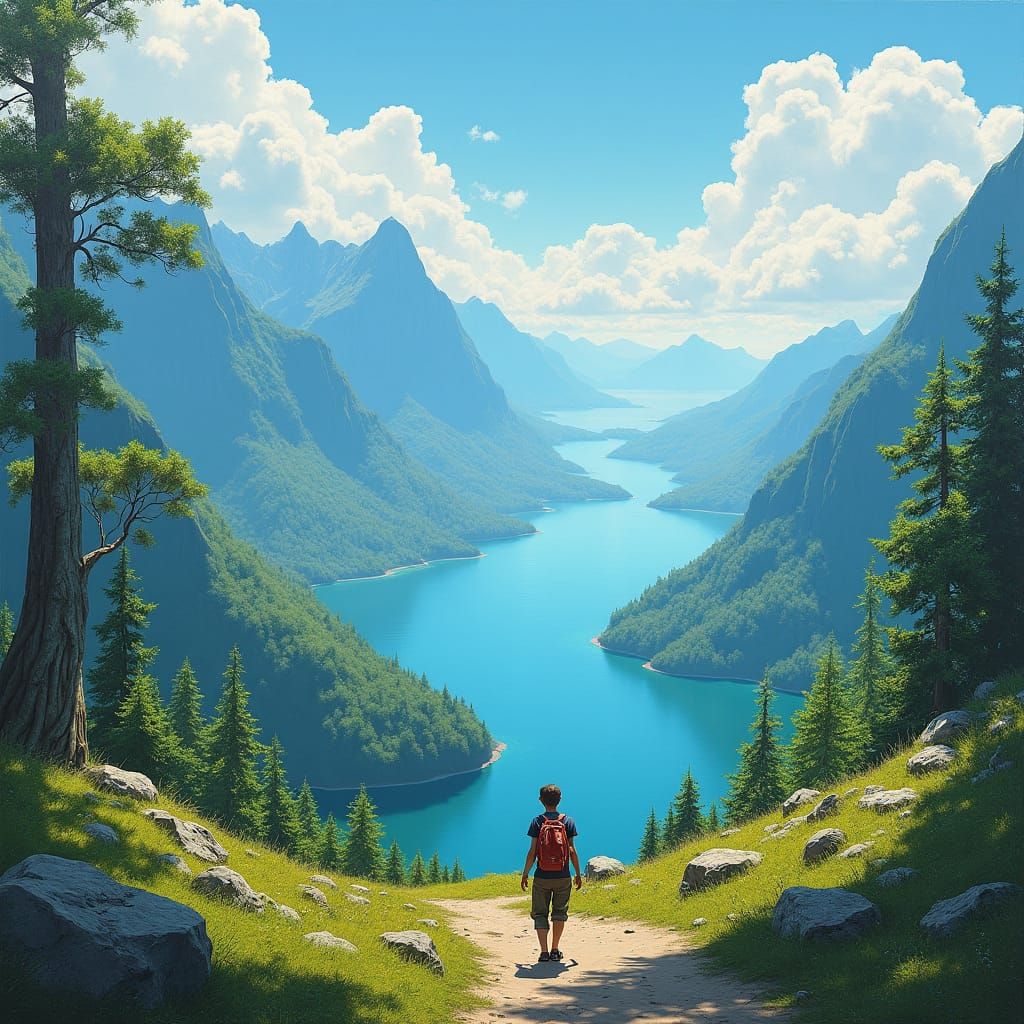 Breathtaking Landscape in Impressionist Style