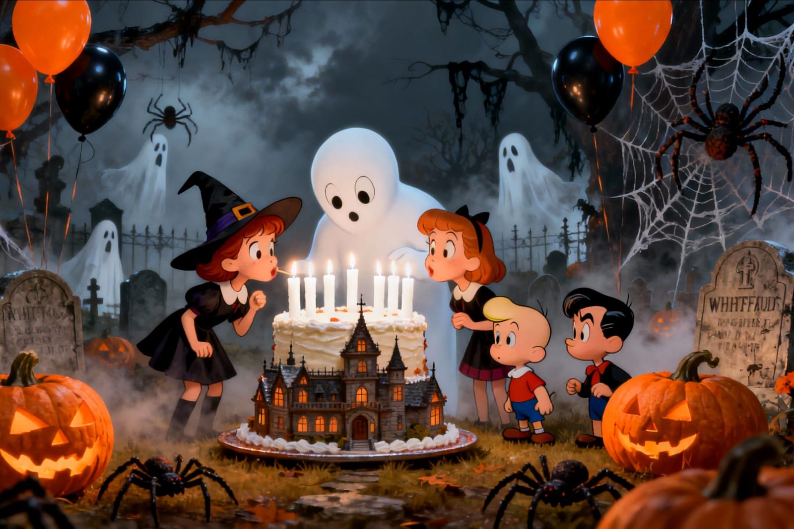 Casper's Spooky Birthday Cake in Whipstaff Manor Style