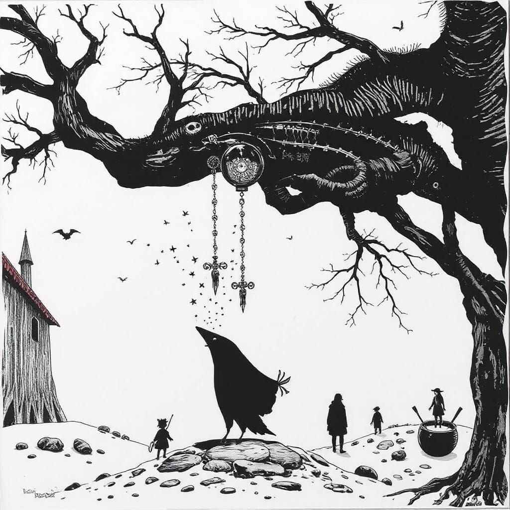 Magical Chores: A Whimsical Illustration