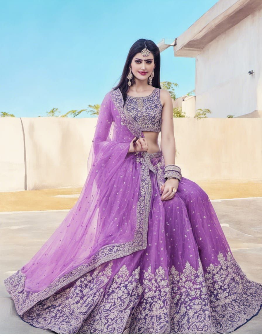 Magenta lehenga choli
