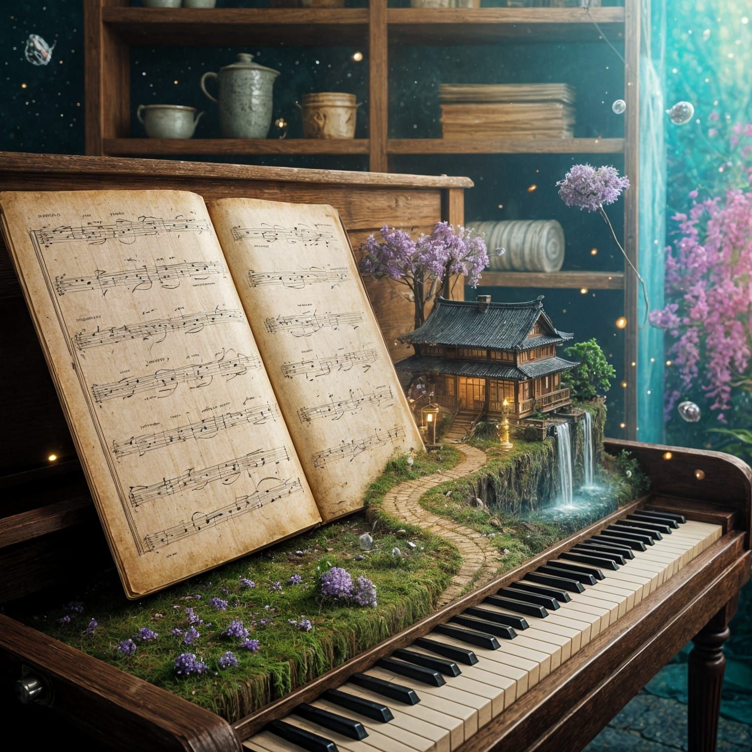 Wabi-Sabi Piano Reveals Tiny Japanese Garden