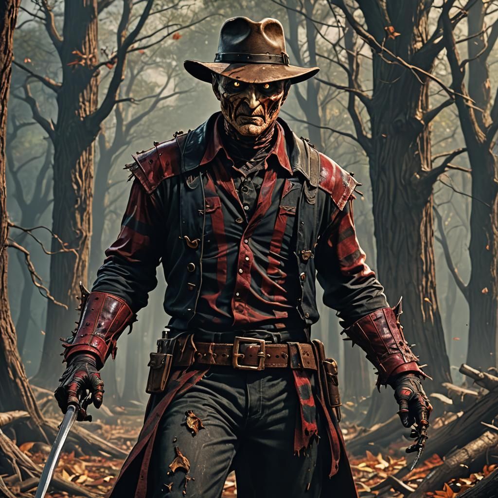 Jim Carrey as a Horror Icon: Digital Art