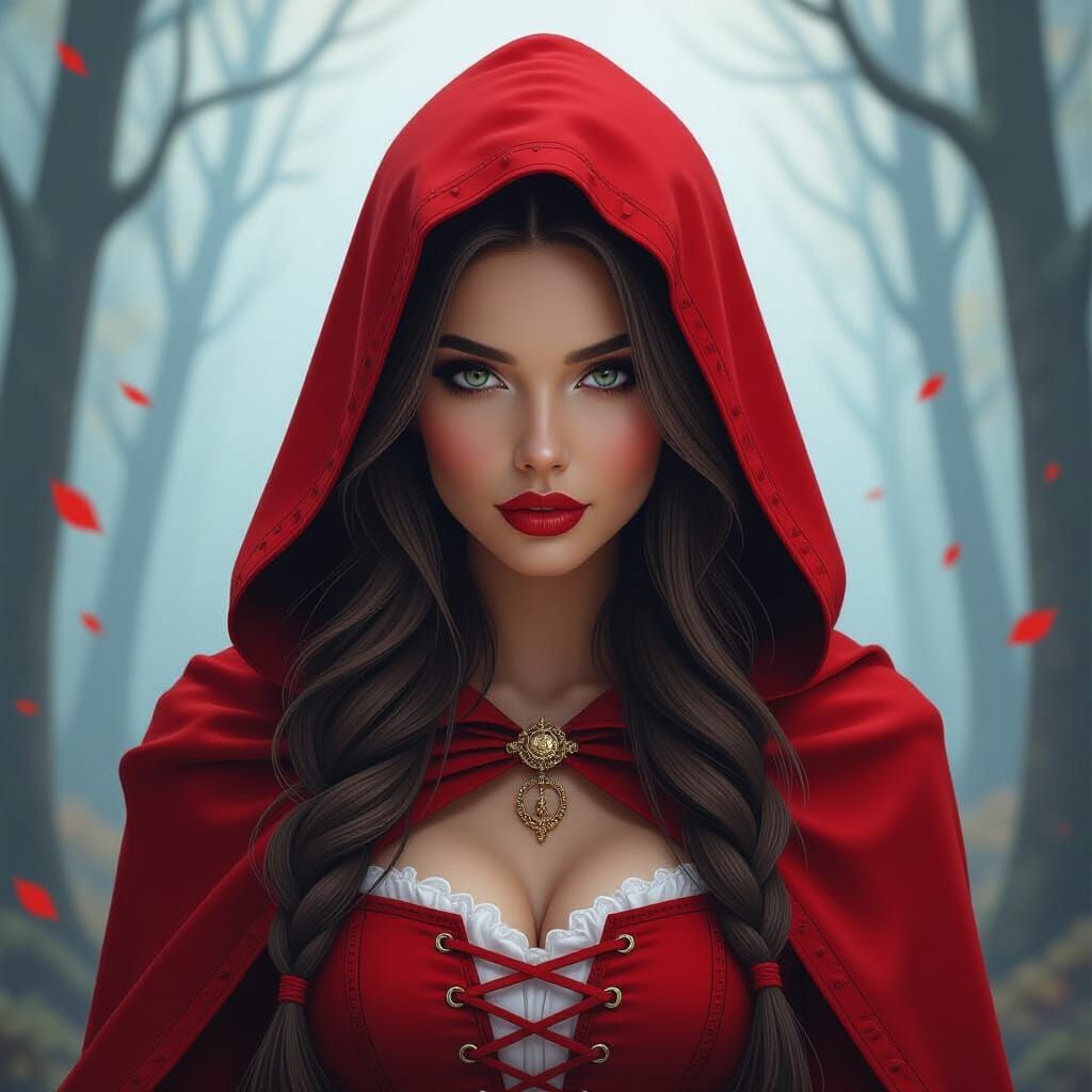 Red Riding Hood: Fantasy Matte Painting in Deep Color