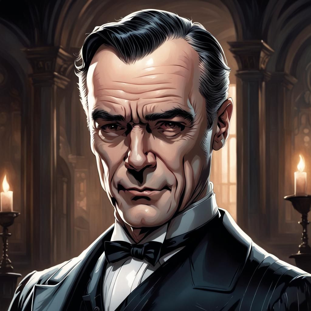 Alfred Pennyworth as Comic Book Art