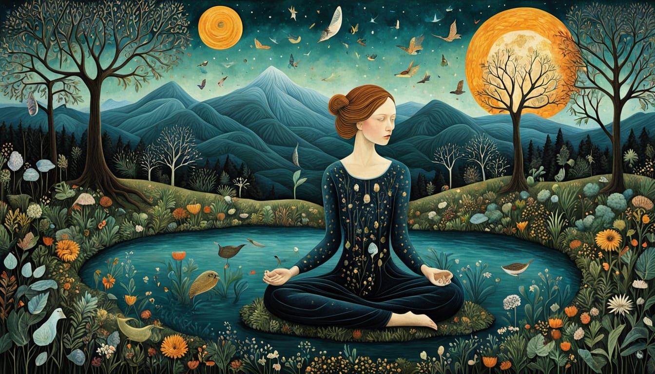 Digital Artwork in Cosmic Bio-Art Style