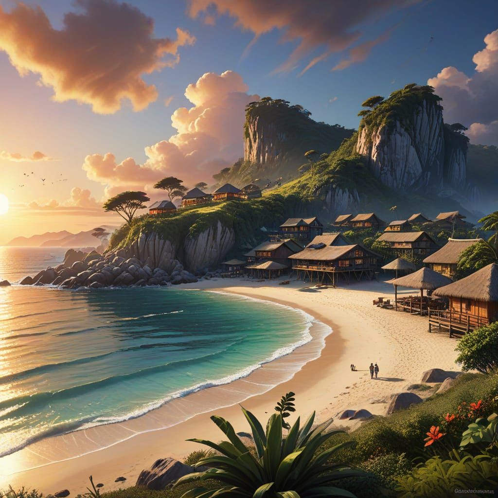 Mussulo Peninsula Panoramic View at Golden Hour