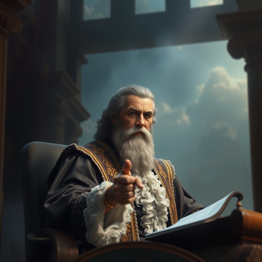 Victorian Courtroom in Splendid Fantasy Art