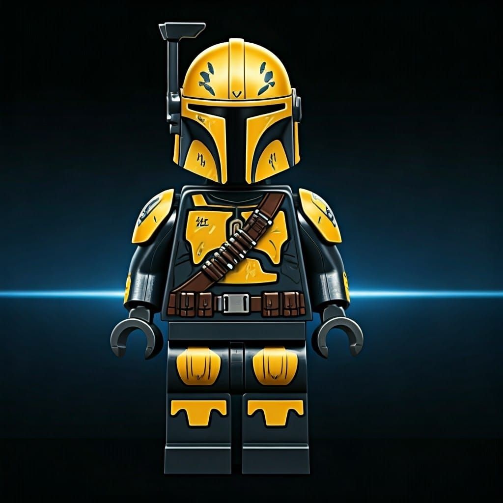 Lego Star Wars Mandalorian Warrior Minifigure in Yellow and ...