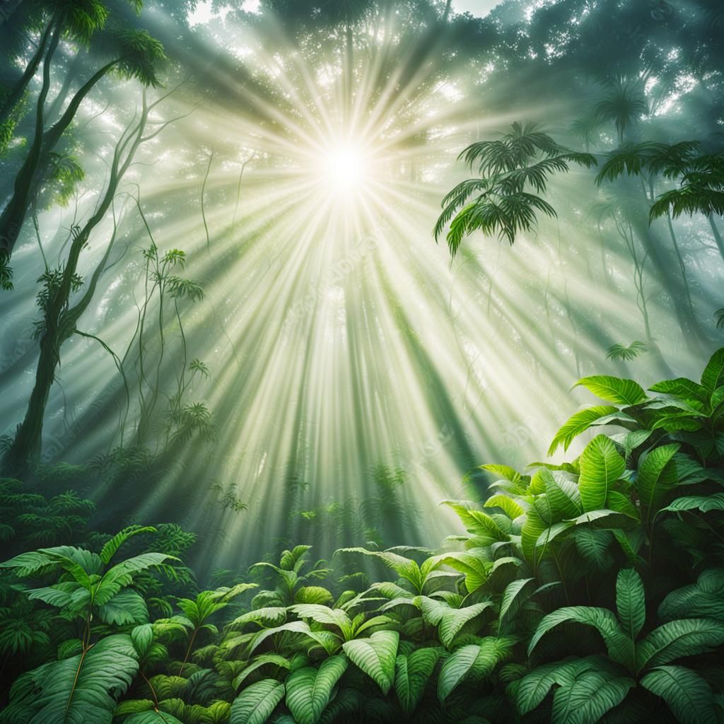 Misty Rainforest: Mystical Morning Atmosphere
