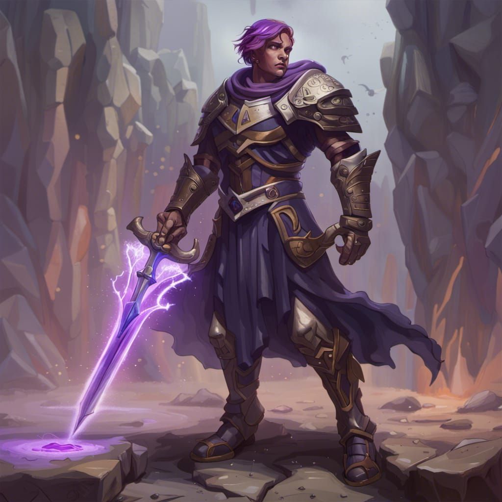 Aasimar Paladin Portrait in Hyperrealistic Style