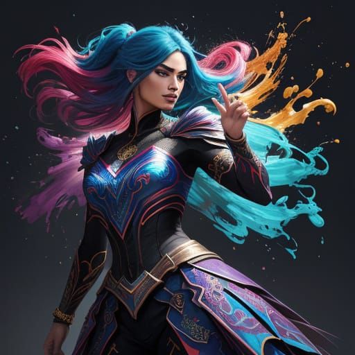 Concept Art of Woman with Intricate Attire