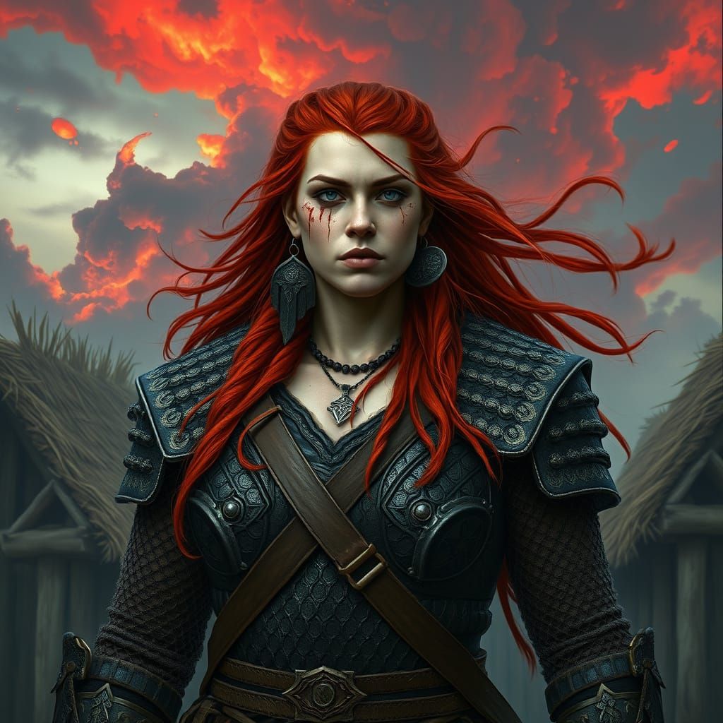 Viking Warrior Goddess in Battle Attire