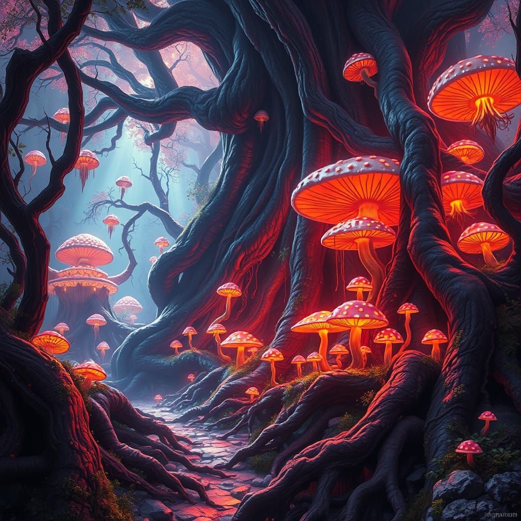 Mystical Alien Landscape in Hyperdetailed Splendor