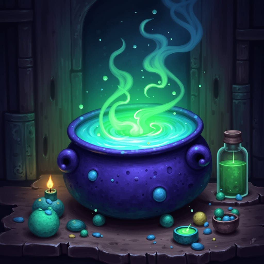 Magical Bubbling Potion in Alchemist Lab