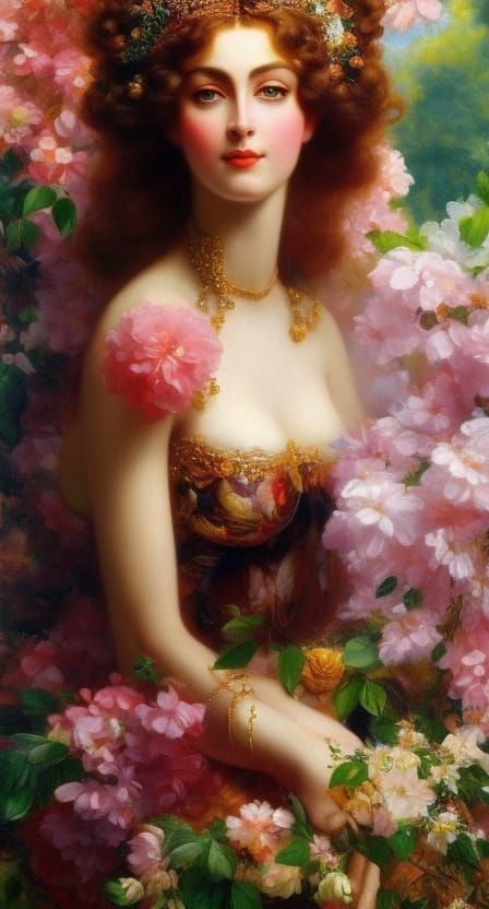 Love Goddess Eos Portrait in Hyperrealistic Style