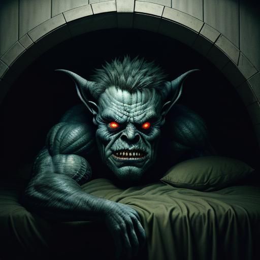 Horrifying Troll Under the Bed: A Cinematic Nightmare