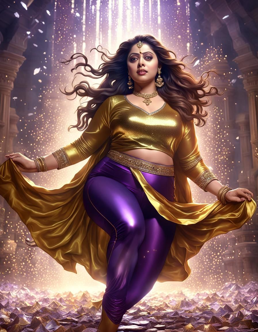 Indian Actress in Dark Fantasy Art Style