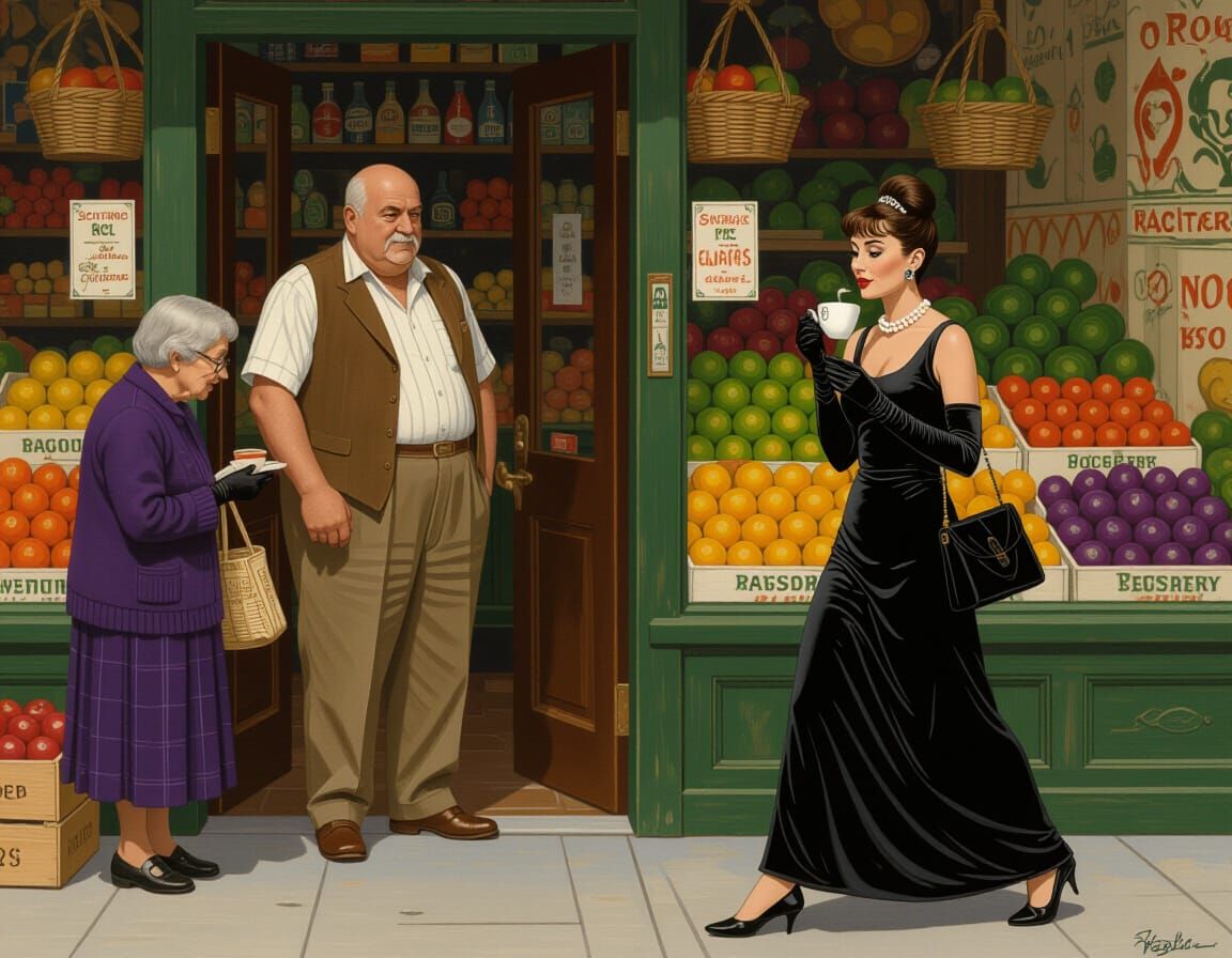Breakfast at Tiffany's grocery store