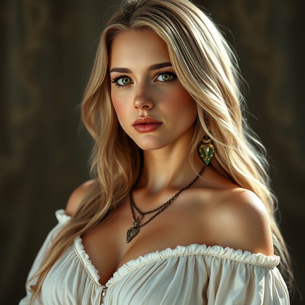 Enchanting Boho Woman in Dreamlike Portrait