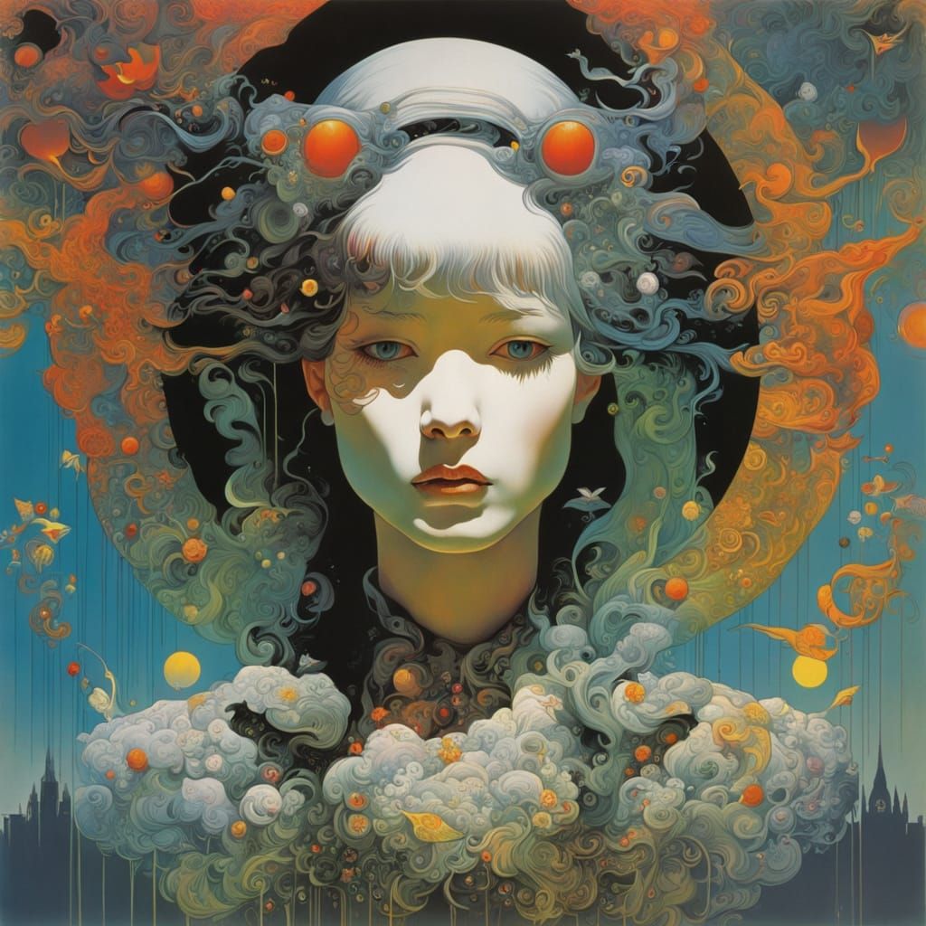 Psychedelic Landscape Inspired by Surrealist Masters