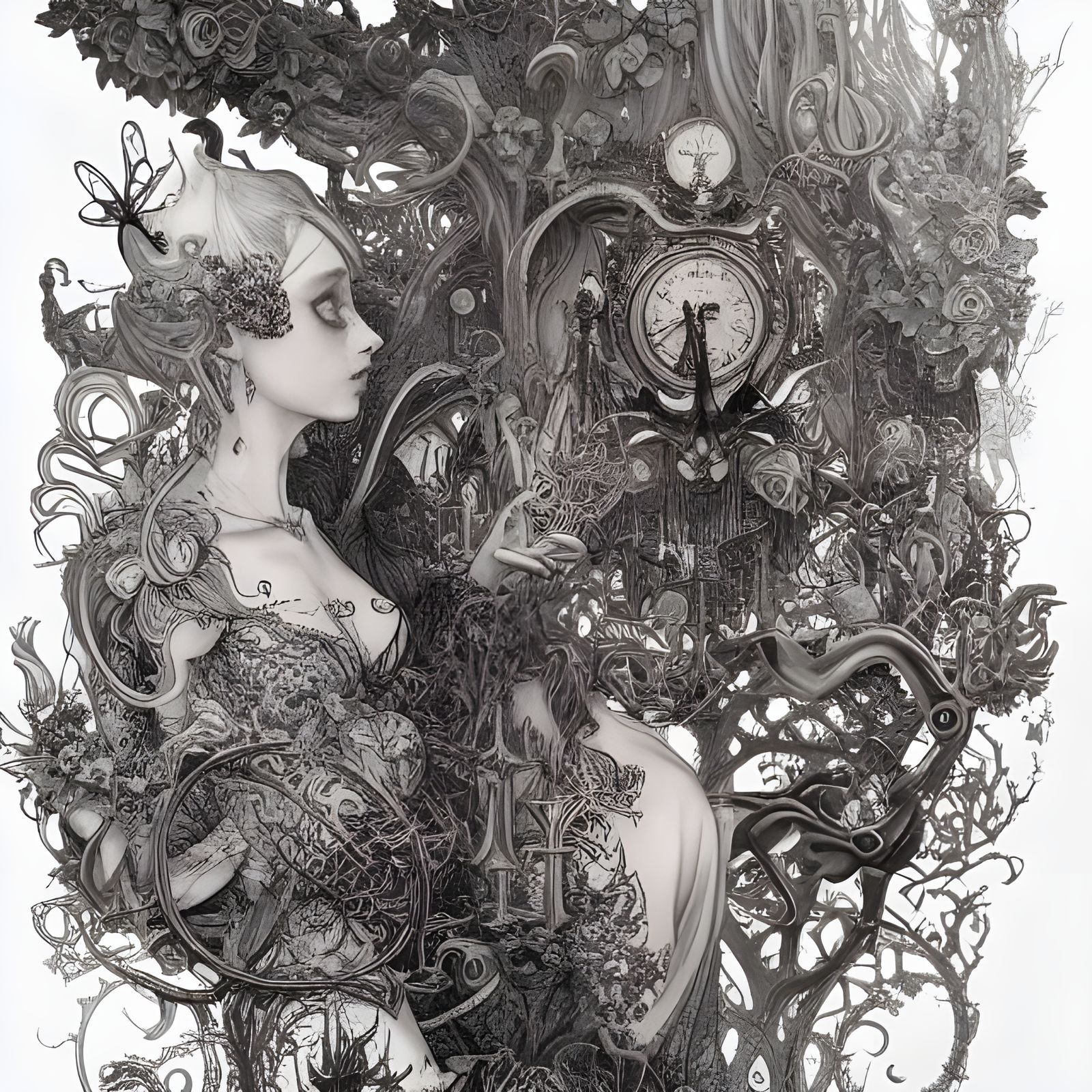 Alice in Wonderland Tattoo Ink Design