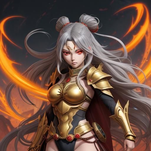 Warrior Girl in Marble Labyrinth: Anime Style