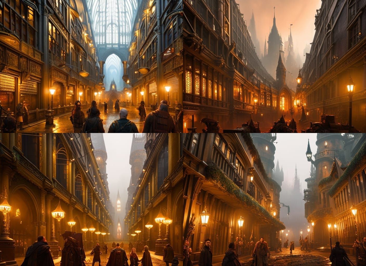 Harry Potter and Hagrid in London, Digital Painting