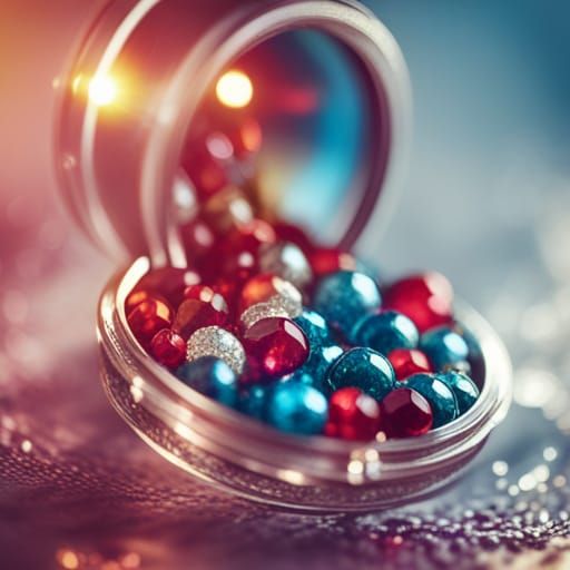 Glowing Glass Jewelry Box in Dreamlike Still Life