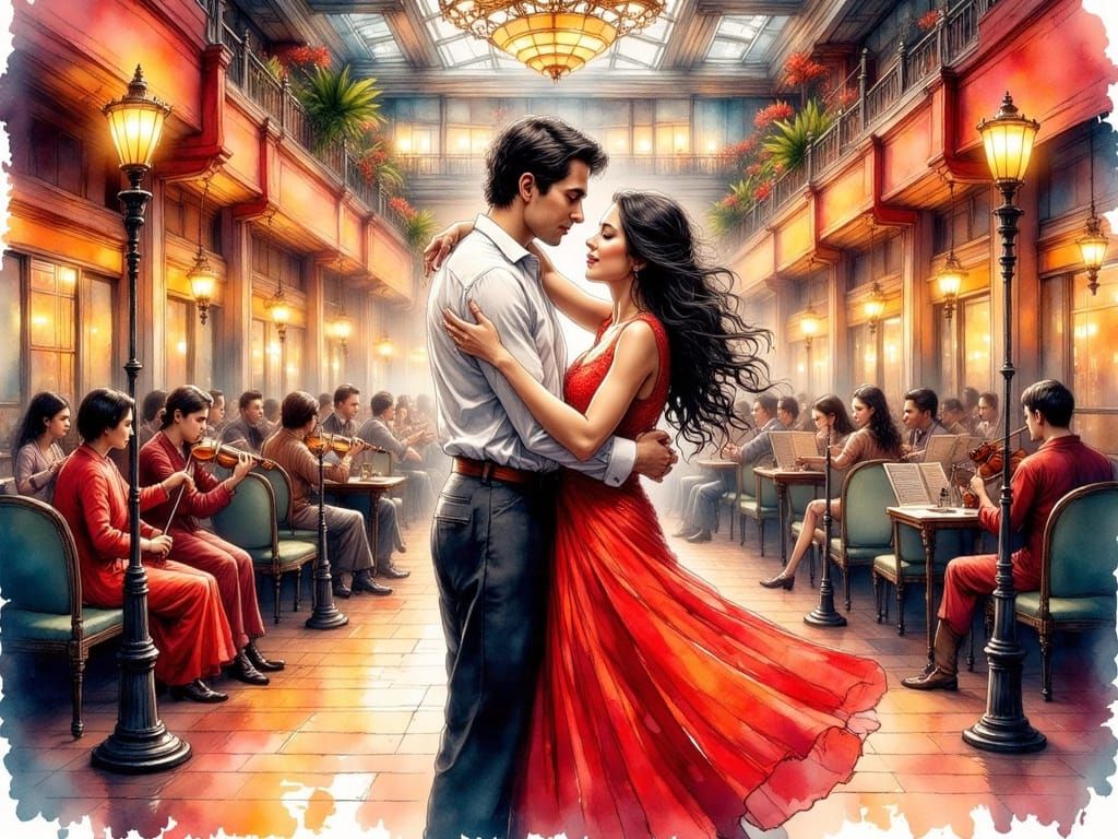 Sensual Midnight Dance on a Vibrant Cruise Ship