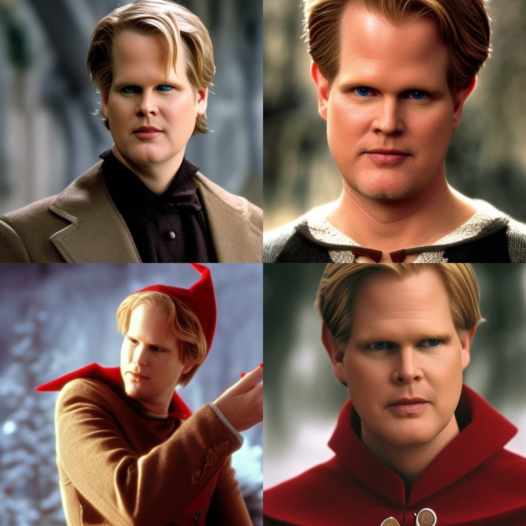 Cary Elwes as an Elf: AI Generated Portrait