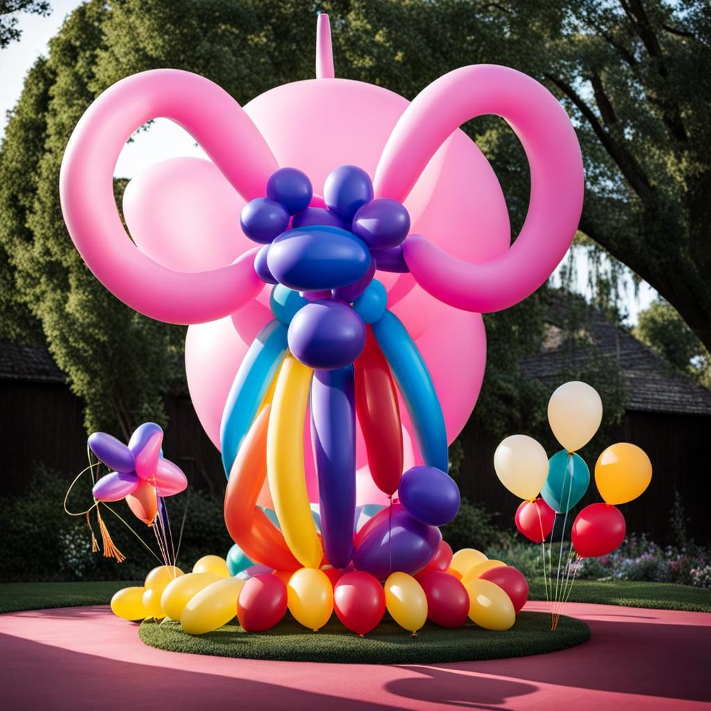 Vibrant Balloon Animals Generated by AI