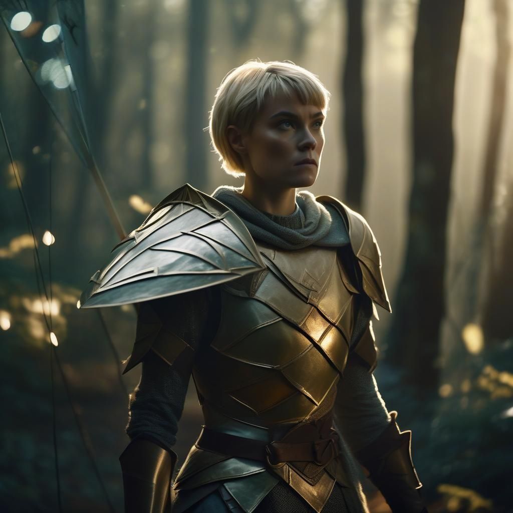 Wood Elf Paladin in Bronze Armor