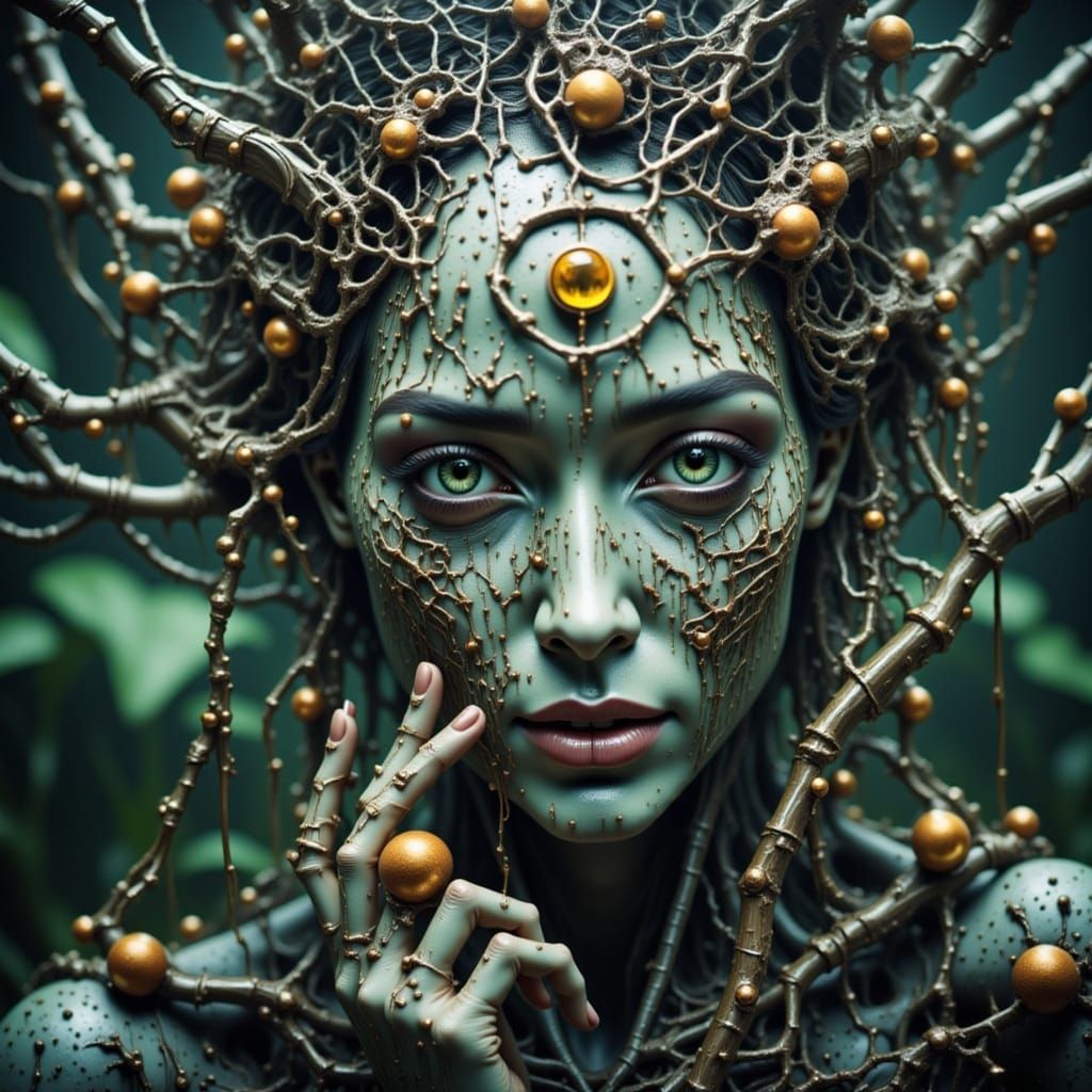 Cyberpunk Androids in Neon Dreamscape