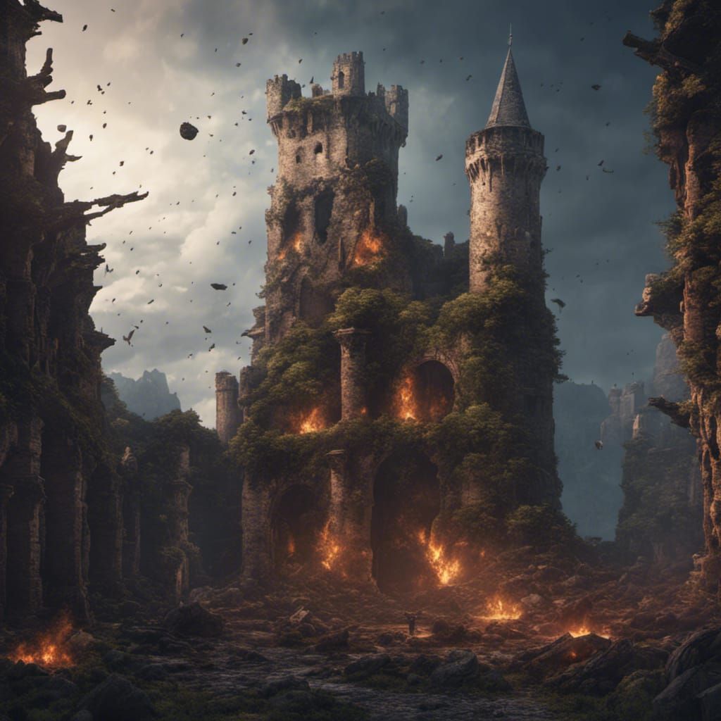 Meteor Strike Devastates Medieval Castle Ruins