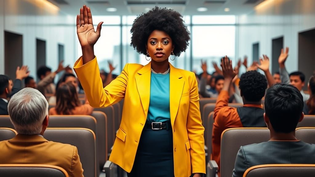 African Business Leader in Luxury Office