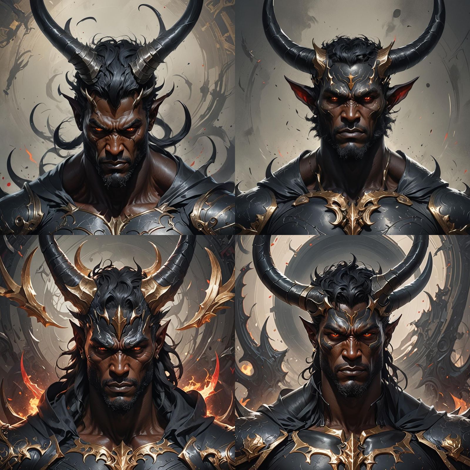 Demonic Superhero Portrait in Hyperdetailed Digital Art