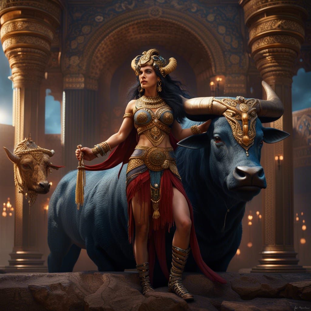 Goddess Ishtar and the Bull of Heaven