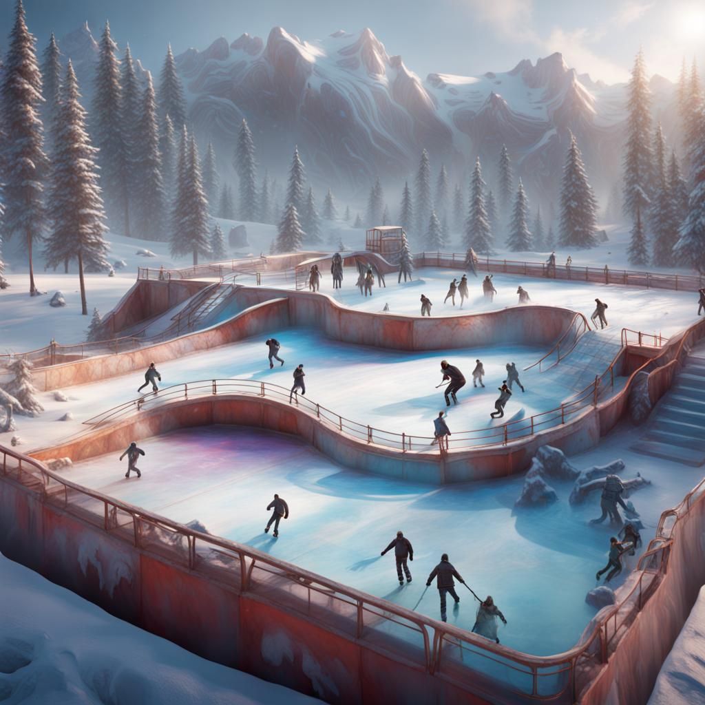 Fantastical Ice Skate Park Concept Art