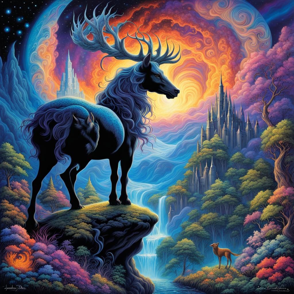 Black Light Fantasy Adventure in Cosmic Colors