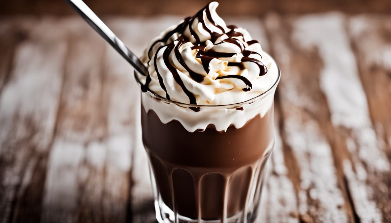 Rich Chocolate Milkshake with Whipped Cream
