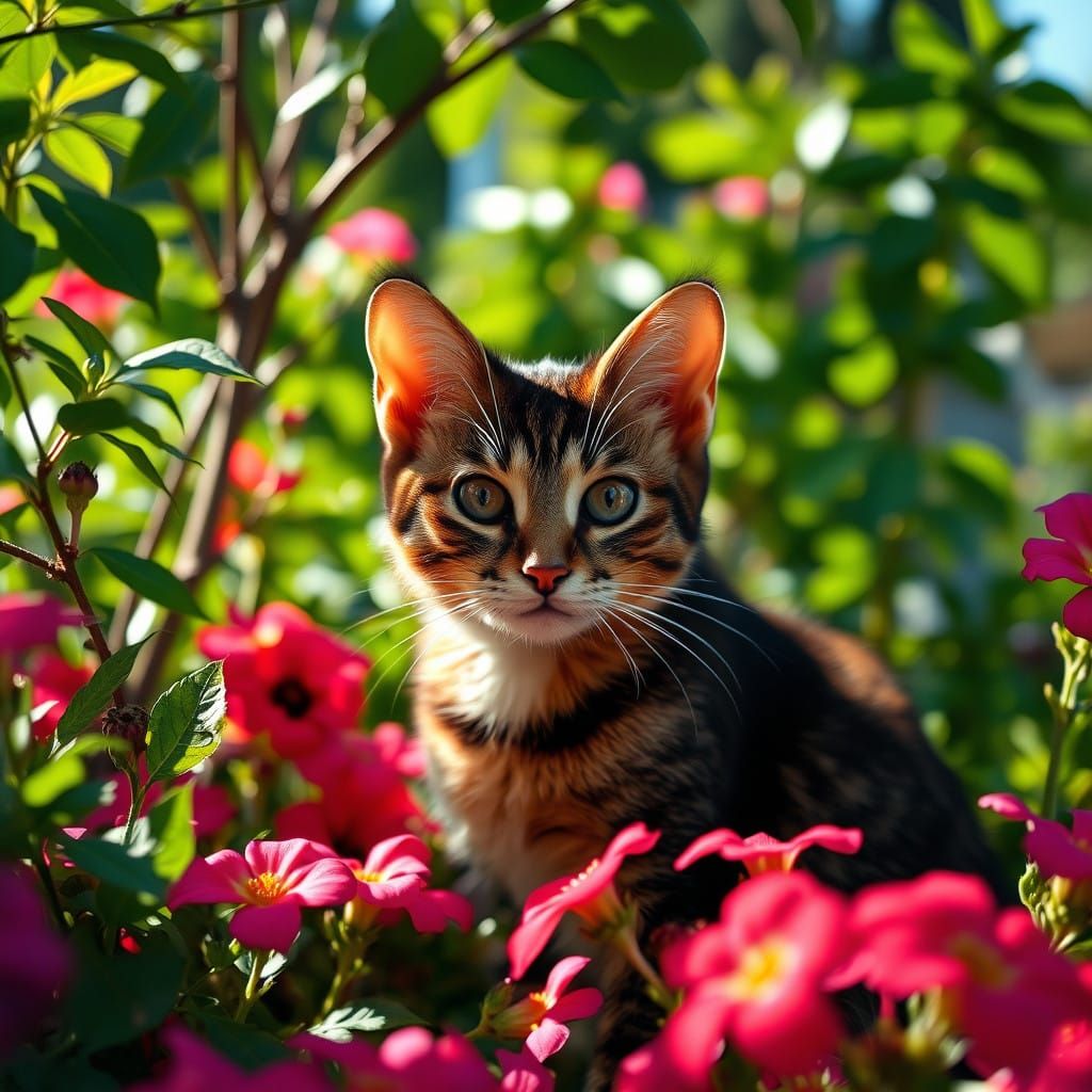 Vibrant Colour Negative Garden Portrait