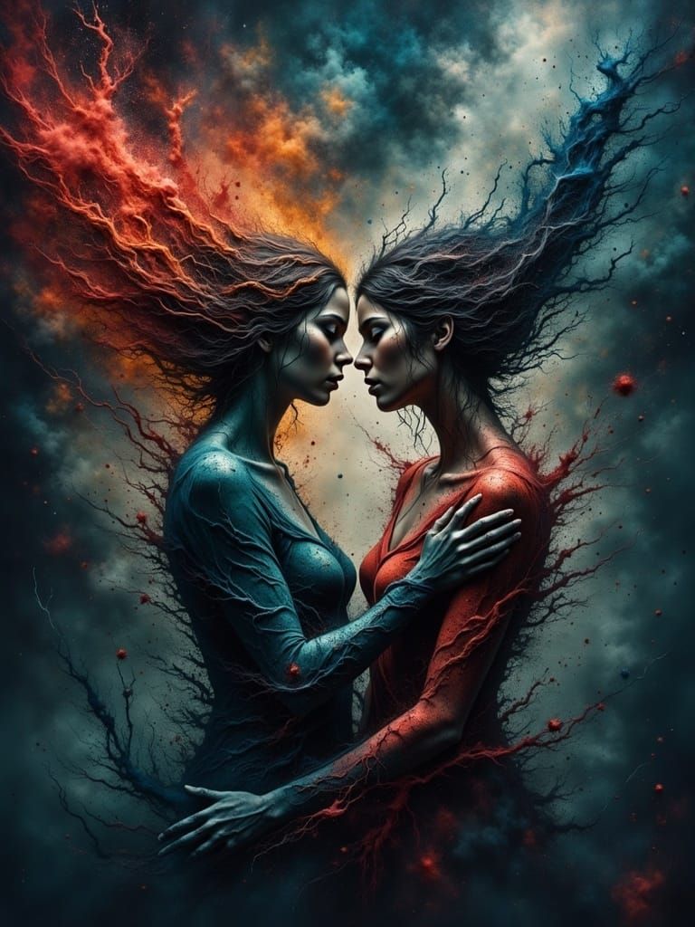 Love and Hate in a Dark Romantic Aesthetic