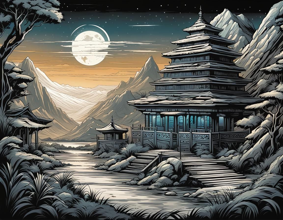 Dynamic Tribal Background in Comic Book Style